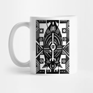 African Mask traditional tribal symbolic pattern design Mug